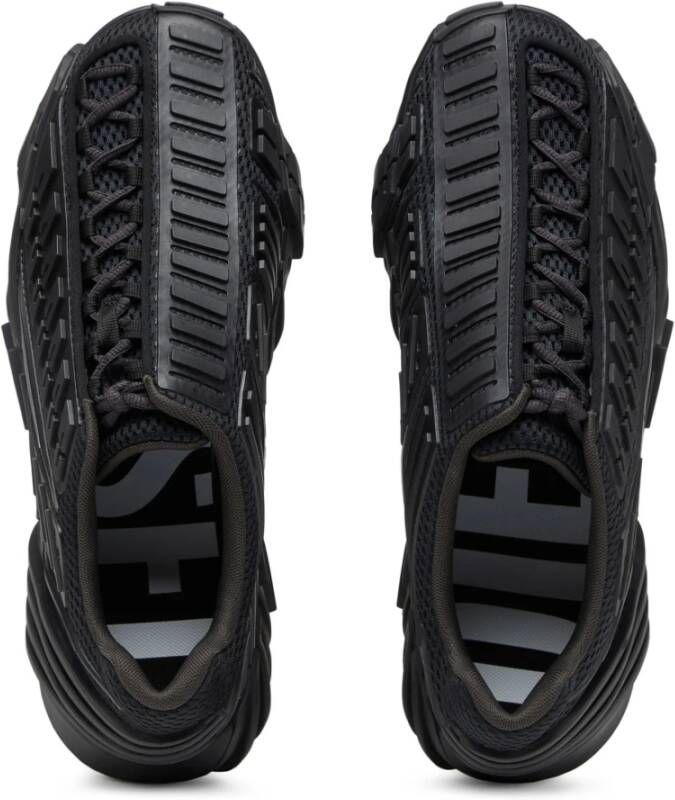 Diesel Sneakers in mesh en rubber Black Heren