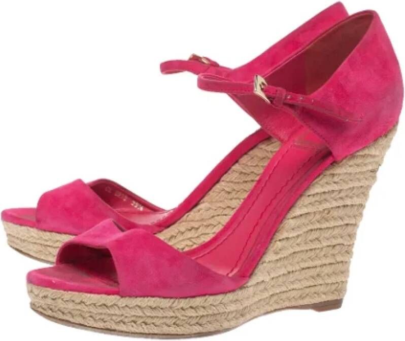 Dior Vintage Pre-owned Suede sandals Pink Dames