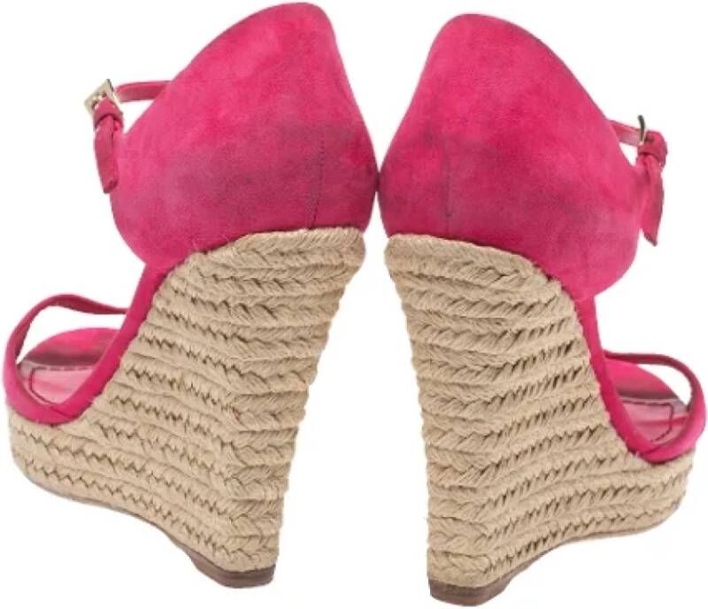 Dior Vintage Pre-owned Suede sandals Pink Dames