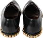 Dolce & Gabbana Zwarte Derby Schoenen met Gouden Studs Black Heren - Thumbnail 11
