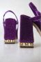 Dolce & Gabbana Paarse Kristal Enkelband Sandalen Purple Dames - Thumbnail 16