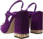 Dolce & Gabbana Paarse Kristal Enkelband Sandalen Purple Dames - Thumbnail 19