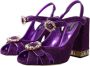 Dolce & Gabbana Paarse Kristal Enkelband Sandalen Purple Dames - Thumbnail 20