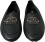 Dolce & Gabbana Zwarte leren kristal loafers jurkschoenen Black - Thumbnail 17