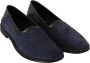 Dolce & Gabbana Blauw lederen geperforeerde slip op loafers schoenen - Thumbnail 14