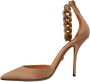 Dolce & Gabbana Beige Ankle Chain Strap High Heels Pumps Shoes Beige Dames - Thumbnail 4