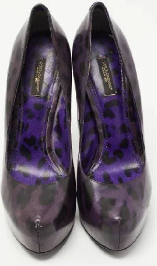 Dolce & Gabbana Pre-owned Leather heels Purple Dames