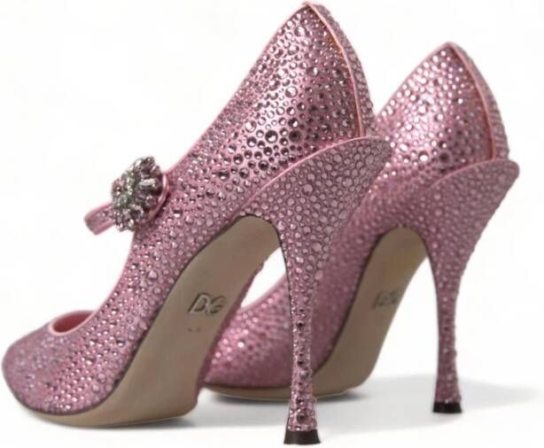 Dolce & Gabbana Roze Kristal Hakken Pumps Pink Dames
