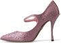 Dolce & Gabbana Roze Kristal Statement Pumps Pink Dames - Thumbnail 5
