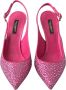 Dolce & Gabbana Roze Slingback Pumps met Kristallen Pink Dames - Thumbnail 3