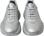 Dolce & Gabbana Zilver Leren Casual Sneakers Schoenen Gray Dames - Thumbnail 17