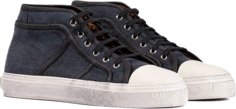 Dolce & Gabbana Vintage Mid-Top Sneakers Made in Italy Blue Heren