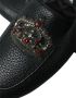 Dolce & Gabbana Zwarte leren kristal loafers jurkschoenen Black - Thumbnail 14