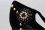 Dolce & Gabbana Zwarte Pearl Crystal Vally Hakken Sandalen Zwart Dames - Thumbnail 9