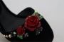 Dolce & Gabbana Zwarte Pearl Crystal Vally Hakken Sandalen Zwart Dames - Thumbnail 10