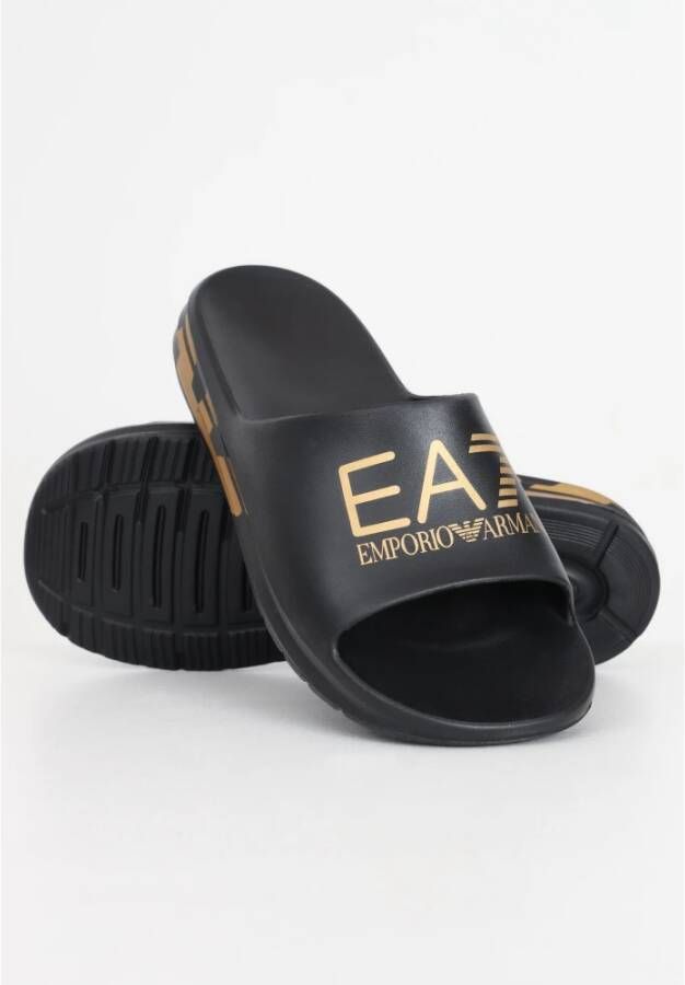 Emporio Armani EA7 Sliders Black Heren