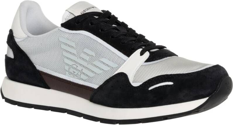 Emporio Armani Oversized Eagle Sneakers Grijs Heren