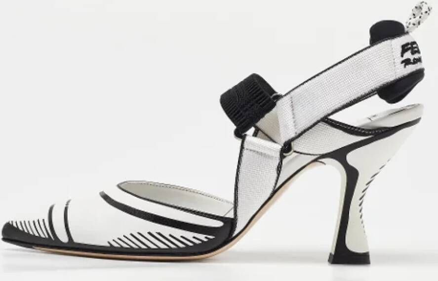 Fendi Vintage Pre-owned Canvas heels White Dames