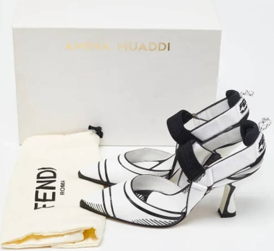 Fendi Vintage Pre-owned Canvas heels White Dames