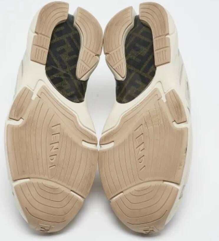 Fendi Vintage Pre-owned Canvas sneakers White Heren