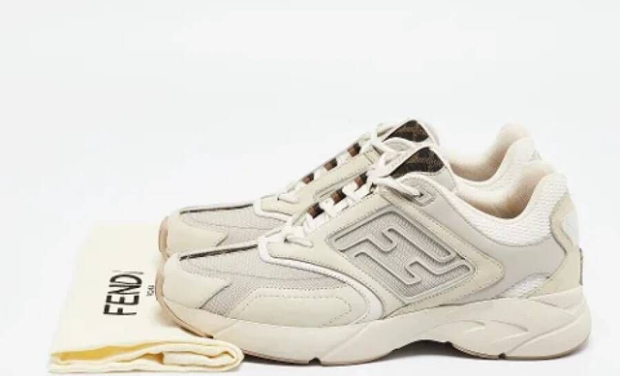 Fendi Vintage Pre-owned Canvas sneakers White Heren