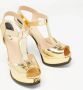 Fendi Vintage Pre-owned Leather sandals Yellow Dames - Thumbnail 4