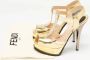Fendi Vintage Pre-owned Leather sandals Yellow Dames - Thumbnail 9