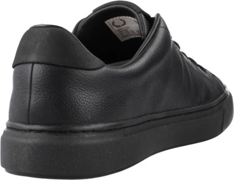 Fred Perry Premium Leren Sneakers voor Mannen Black Heren