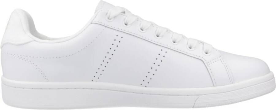 Fred Perry Leren Sneakers White Heren
