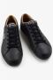 Fred Perry Baseline Leren Sneakers Black Heren - Thumbnail 9