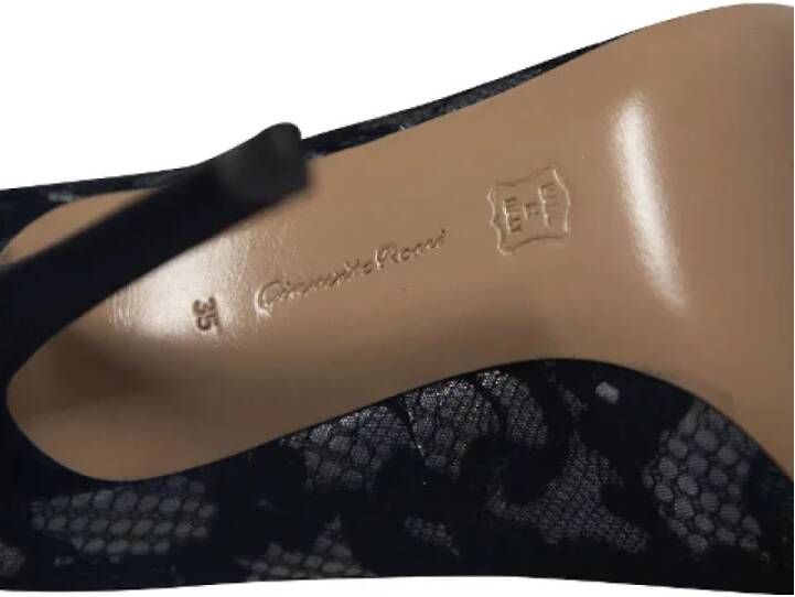 Gianvito Rossi Pre-owned Cotton heels Black Dames