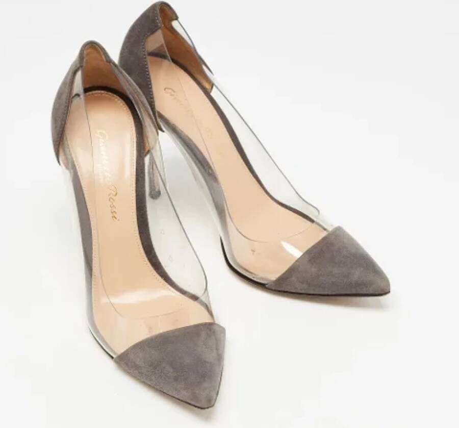 Gianvito Rossi Pre-owned Suede heels Gray Dames