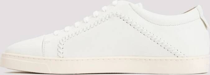 Giorgio Armani Luxe Lamsskin Sneakers White Heren