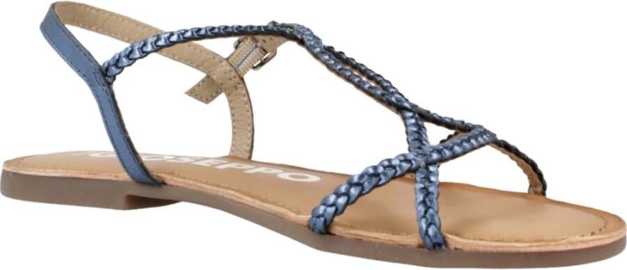 Gioseppo Stijlvolle Platte Sandalen voor Vrouwen Blue Dames