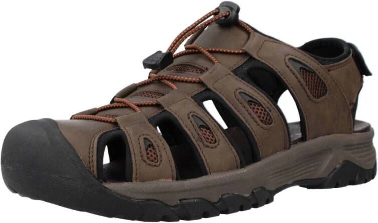 Gioseppo Casual Velcro Sandalen voor Mannen Brown Heren
