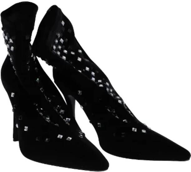 Giuseppe Zanotti Pre-owned Velvet boots Black Dames