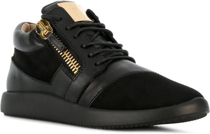 giuseppe zanotti Zwarte Suède Sneaker Black Dames
