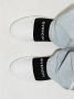 Givenchy Leren Sneakers Zwart Wit Logo Rubber White Dames - Thumbnail 14