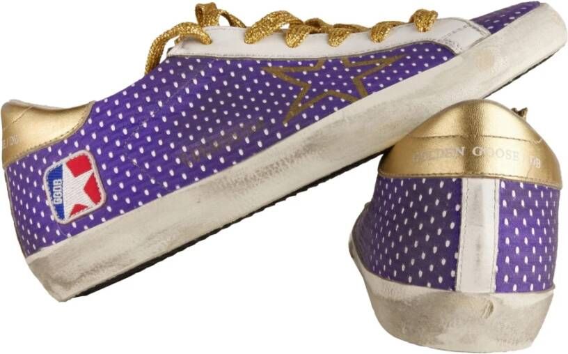 Golden Goose Purple Leather Sneaker Purple Dames
