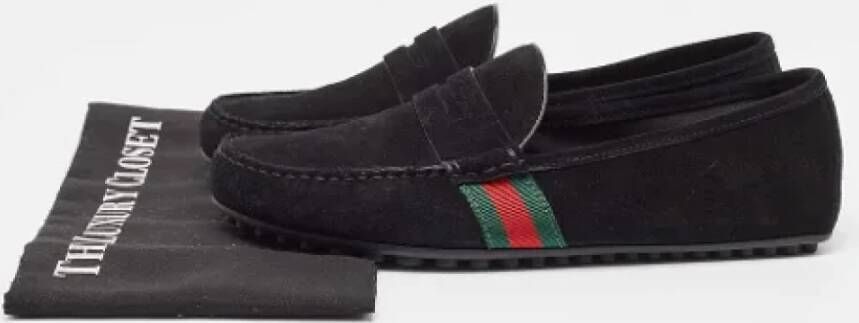 Gucci Vintage Pre-owned Fabric flats Black Heren