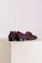 HASSIA Paarse Suède Loafers met Kettingdetail Purple Dames - Thumbnail 2