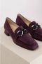 HASSIA Paarse Suède Loafers met Kettingdetail Purple Dames - Thumbnail 4
