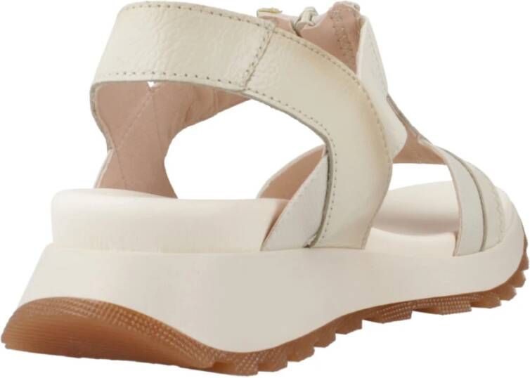 Hispanitas Stijlvolle platte sandalen voor vrouwen Beige Dames