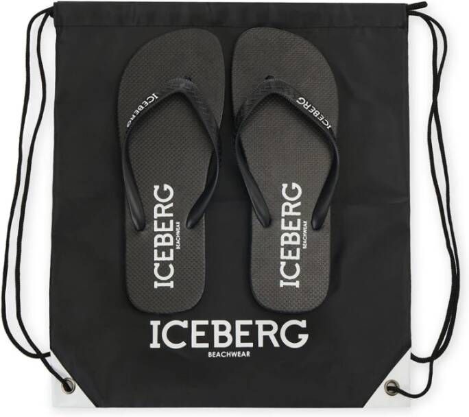 Iceberg Klassieke Logo Slippers Black Heren