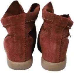 Isabel Marant Pre-owned Leather sneakers Red Dames