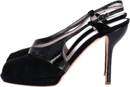Jil Sander Pre-owned Suede heels Black Dames