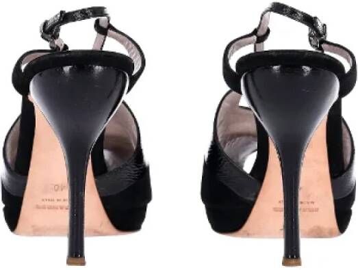 Jil Sander Pre-owned Suede heels Black Dames