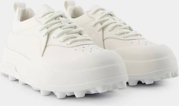 Jil Sander Witte Leren Sneakers White Heren
