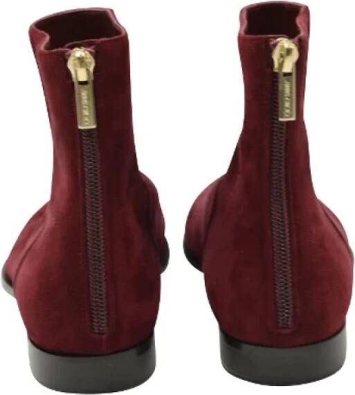 Jimmy Choo Pre-owned Suede boots Red Dames