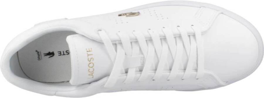 Lacoste Powercourt 2.0 Leren Damessneakers White Dames